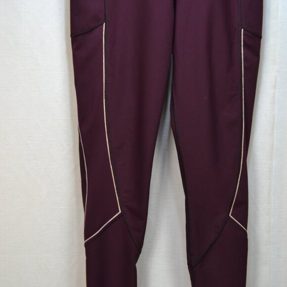 VICTORIA SPORT WINE RED HIGH WAIST LEGGING YOGA - Picture 7 of 8